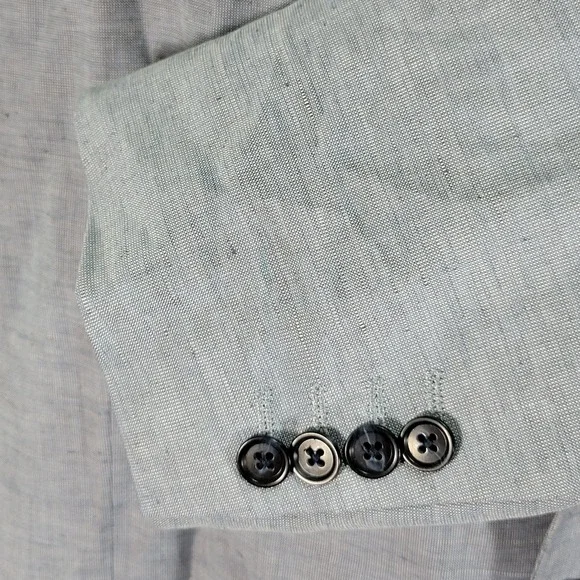 Perry Ellis Men's Sport Coat Blazer Two Button Light Blue Linen Blend‎ 50L